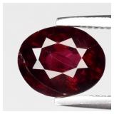 1.46ct 7x5.8mm Oval Natural Reddish Purple Rhodoli