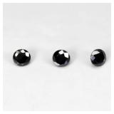 3pcs 0.18ct 2mm Round Brilliant Cut Diamond Natura
