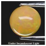 0.97ct 6.7mm Round Cabochon Natural Opal - Color P