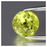 1.14ct Semi-Round Natural Yellowish Green Grossula