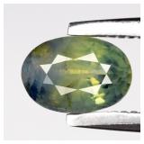 0.64ct 5.5x4mm Oval Natural Blue Green Sapphire -