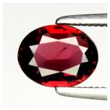 1.23ct 6.8x5.3mm VS Oval Natural Purplish Pink Rho