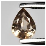 0.44ct 5.2x4mm Pear Natural Light Champagne Zircon