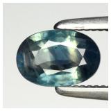 0.58ct 6x4.2mm Oval Natural Green Blue Sapphire -