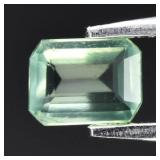 0.42ct 5.5x4mm Octagon Natural Green Prehnite - Af