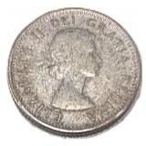 Silver 1959 Canada 10ï¿½ Coin