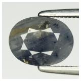 2.00ct 8x6mm Oval Natural Blue Purple Sapphire - H
