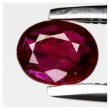 0.33ct 4.8x4mm Oval Natural Purplish Red Ruby - He