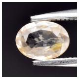 0.61ct 6x4.3mm Oval Natural Light Champagne Zircon