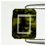 1.40ct 6x5mm Octagon Natural Green Tourmaline - Un