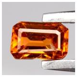 0.31ct 4.3x2.8mm VS Octagon Natural Orange Spessar