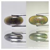 0.56ct 10x5mm Oval Cabochon Natural Black Opal - S
