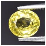 0.67ct 5.5x5mm Oval Natural Yellow Grossular Garne