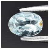 0.44ct 5.7x4mm Oval Natural Blue Aquamarine - Unhe