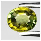0.61ct 6.2x5.2mm Oval Natural Green Tourmaline - U