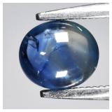 0.90ct Oval Cabochon Natural Light Green-Blue Sapp