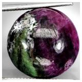 Round Cab Natural Unheated Multi Color Ruby In Zoi