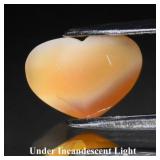 2.06ct 11x7.8mm Heart Natural Yellow Opal - Africa