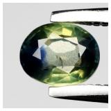 0.39ct 4.7x3.7mm Oval Natural Blue Green Sapphire