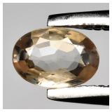 0.28ct 4.7x3.3mm VS Oval Natural Light Champagne Z