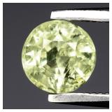 0.97ct 5.5mm Round Natural Green Chrysoberyl - Afr