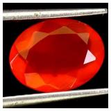 Oval Cut Natural AAA Hot Rainbow Orange Fire Opal