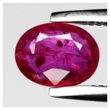 0.43ct 5.5x4.5mm Oval Natural Purplish Red Ruby -