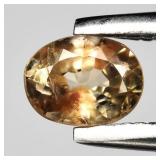 0.35ct 4.5x3.5mm Oval Natural Champagne Zircon - U