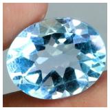 Oval Cut Natural Sky Blue Topaz Africa 4.40ct 11x9