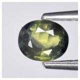 0.44ct 5x4mm Oval Natural Blue Green Sapphire - He