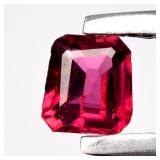 0.17ct Octagon Natural Reddish Pink Rubellite Tour