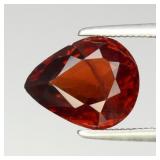 2.79ct 10x8mm Pear Natural Orange Spessartite Garn