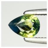 0.35ct 5x3.7mm VS Pear Natural Blue Green Sapphire