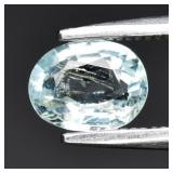 0.49ct 6x4.7mm Oval Natural Blue Aquamarine - Unhe