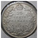 Canada 25 Cent 1934