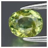 0.35ct 4x3.5mm Oval Natural Green Sapphire - Unhea