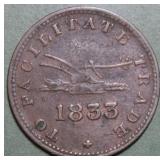 Canada UC-12B2 1833 To Facilitate Trade 1/2 Penny