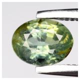 0.72ct Oval Natural Blue Green Sapphire - Unheated