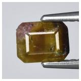 0.68ct 6x4.7mm Octagon Natural Pink Green Tourmali
