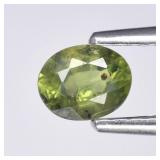0.42ct 5x4mm Oval Natural Green Sapphire - Heated,