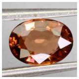 Oval Cut Natural Unheated Top Orange Zircon Tanzan
