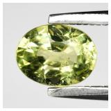 0.62ct 6x4.7mm Oval Natural Green Tourmaline - Unh