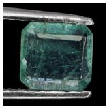 Emerald Cut Natural Unheated Green Emerald Zambia