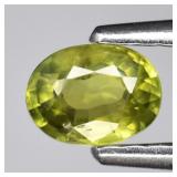 0.37ct 4.8x3.5mm Oval Natural Green Sapphire - Hea