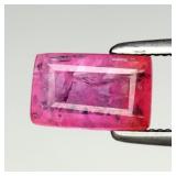 0.93ct 7.5x4.7mm Baguette Natural Pink Sapphire -