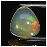 1.09ct Triangle Cabochon Natural White Opal - Spec