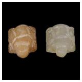 Pair 2pcs 45.08ct 21x15mm Turtle Carving Natural J