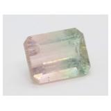 Big 5.55ct Emerald Cut Watermelon Tourmaline