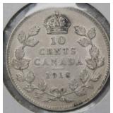 Canada 10 Cents 1918