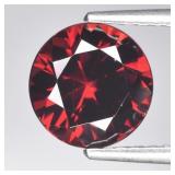 2.28ct 8mm VS Round Brilliant Natural Reddish Oran